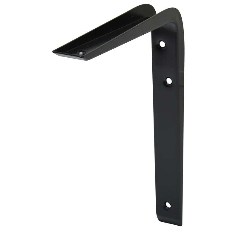 Duraline plankdrager enkel staal zwart 20x25cm