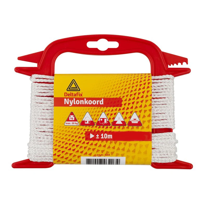 Deltafix nylon koord wit 6mm 10m