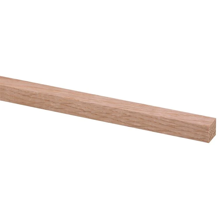 Eikenhout schaaflat geschaafd, geschuurd 12x12mm 2,4m