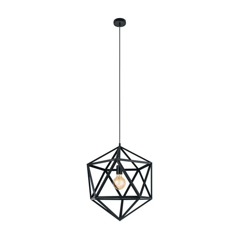 Eglo hanglamp Embleton Ø46cm zwart/staal