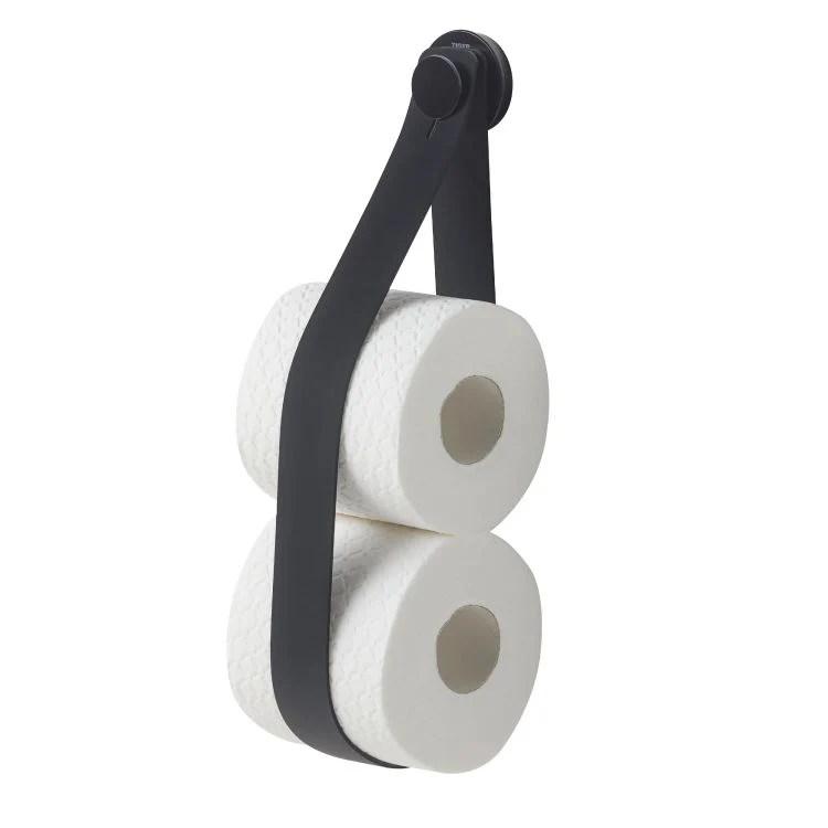 Tiger Urban toiletrolhouder zwart enkel RVS, zamac rond