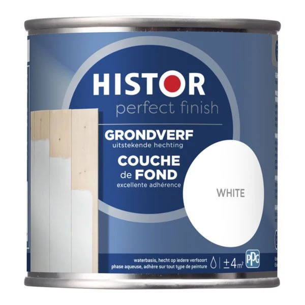 Histor Perfect Finish grondverf zijdeglans 7000 white 250ml