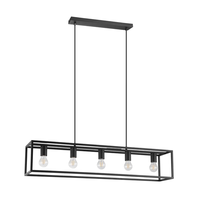 Eglo Blackcrown hanglamp 5-spots zwart