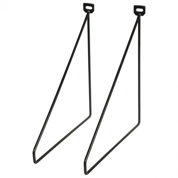 Duraline plankdrager dubbel staal zwart 5mm 24x26,5cm 2st