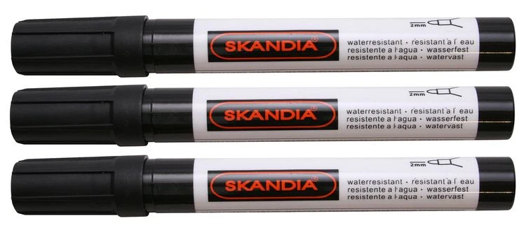 Skandia viltstift zwart 3 stuks
