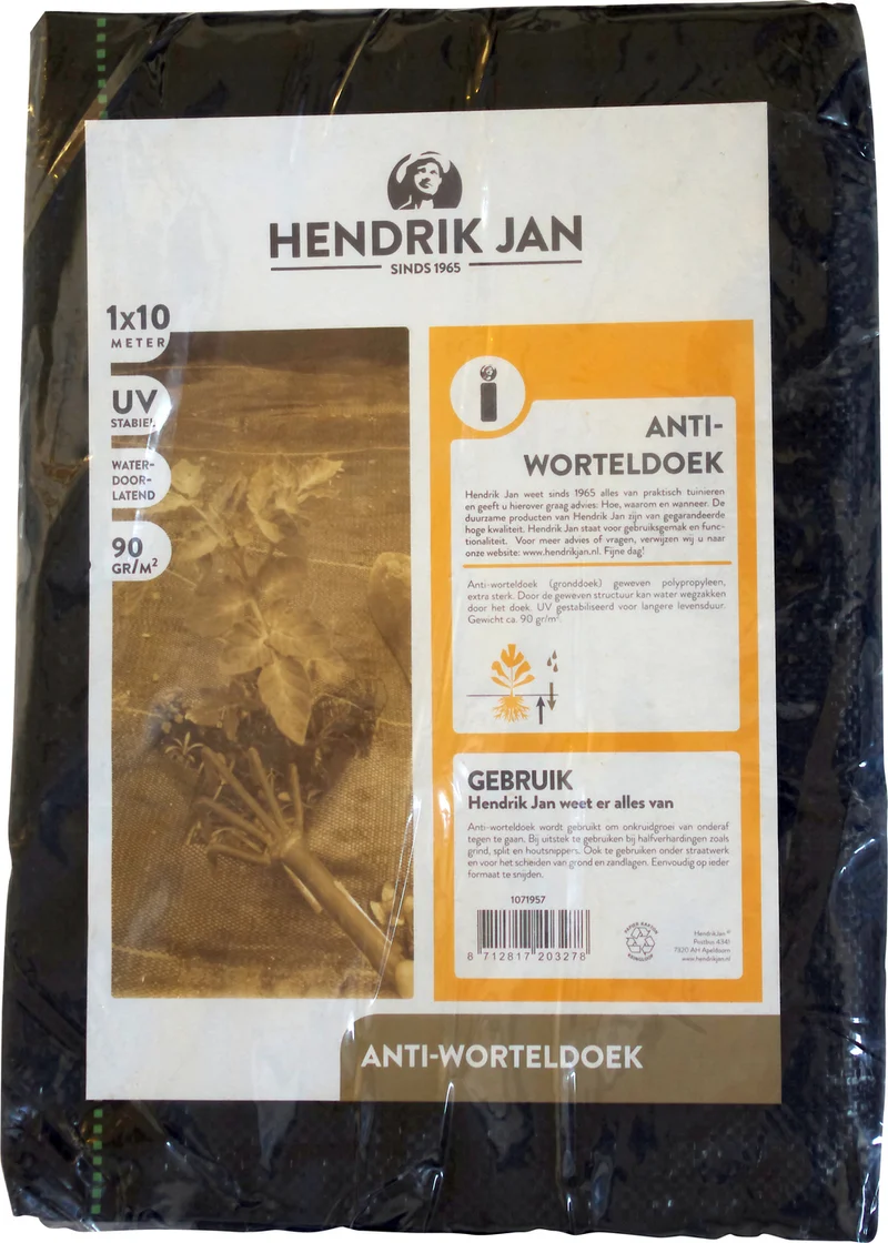 Hendrik Jan anti-worteldoek zwart 1x10m