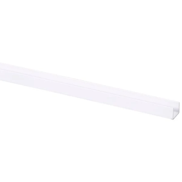 U-profiel kunststof wit 12x15mm 2,6m