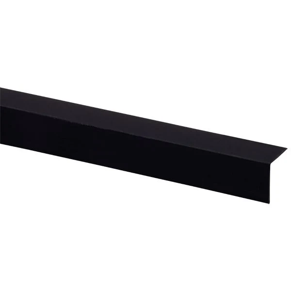 Hoekprofiel kunststof zwart 25x25mm 2,6m