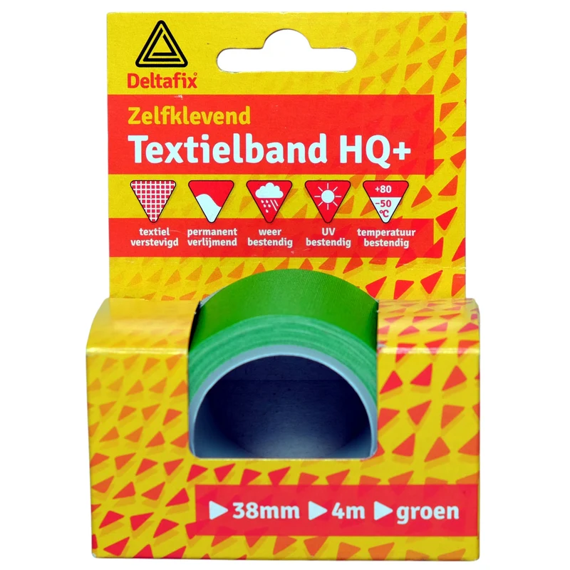 Deltafix watervaste textbamd groen 38mm 4m