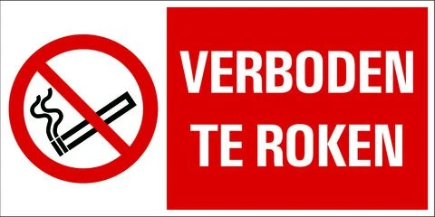 Pickup pictogram verboden te roken 300x150mm