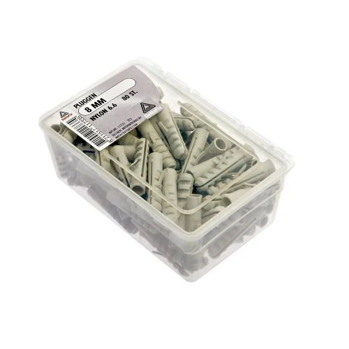 Deltafix plug 8mm nylon 8x40mm 80st