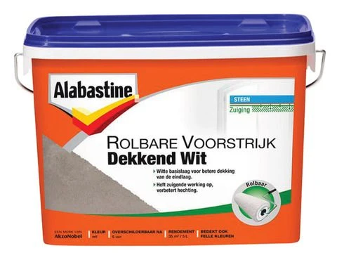 Alabastine Rolbare voorstrijk primer mat wit 5l