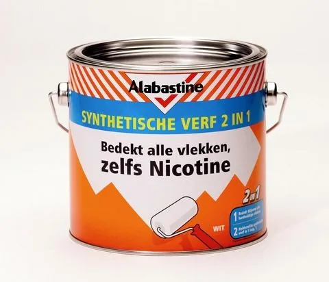 Alabastine 2in1 Muurverf lak mat wit 2,5l