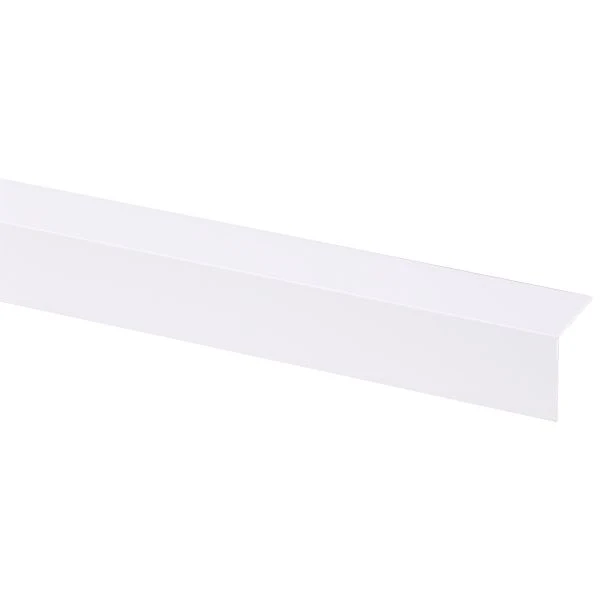 Hoekprofiel kunststof wit 25x25mm 2,6m