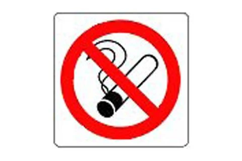 Pickup stickervel verboden te roken 100x100mm