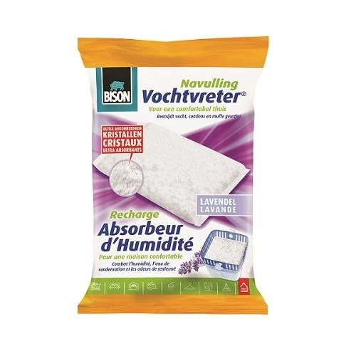Bison vochtvreter Compact lavendel navulzak 450gr