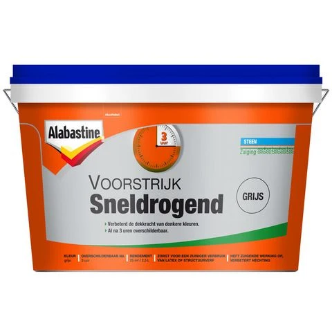 Alabastine Voorstrijk sneldrogend mat grijs 2,5l