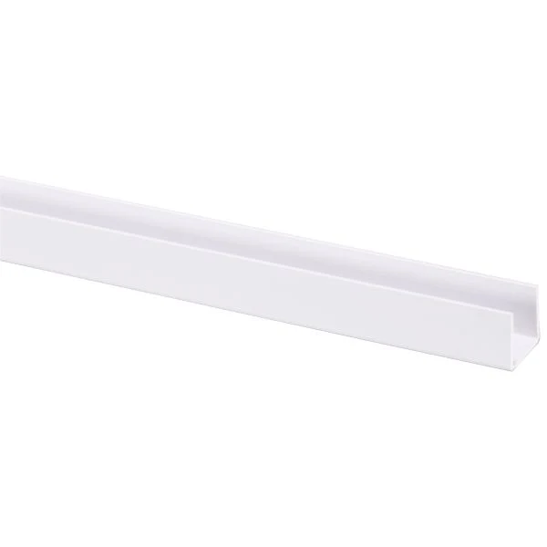 U-profiel kunststof wit 18x21mm 2,6m