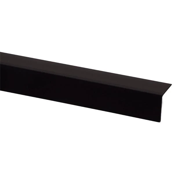 Hoekprofiel kunststof zwart 20x20mm 2,6m
