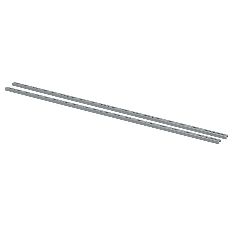 Duraline f-railset enkel staal verzilver mat 100cm 2st