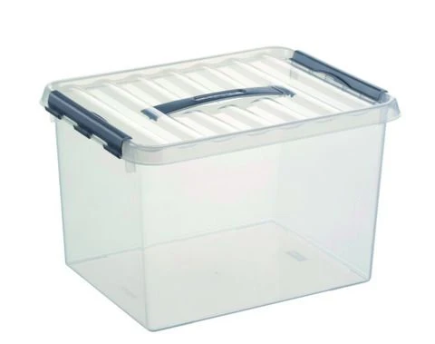 Sunware Q-line opbergbox 22L kunststof transparant 1-vaks
